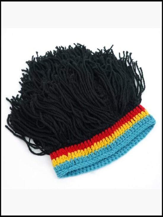 Knitted Wig Hat with Dreadlocks Beanie for Cosplay Party main image 5